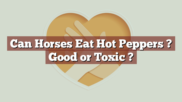 Can Horses Eat Hot Peppers ? Good or Toxic ?