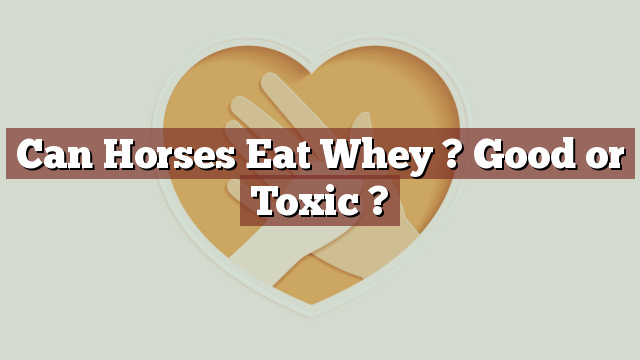 Can Horses Eat Whey ? Good or Toxic ?