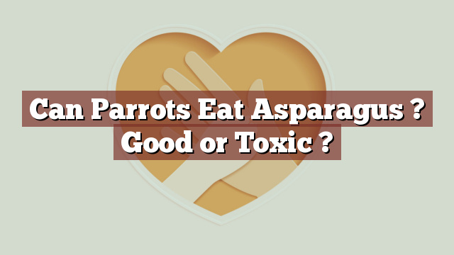 Can Parrots Eat Asparagus ? Good or Toxic ?