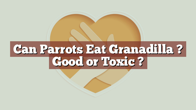 Can Parrots Eat Granadilla ? Good or Toxic ?