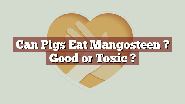 Can Pigs Eat Mangosteen ? Good or Toxic ?