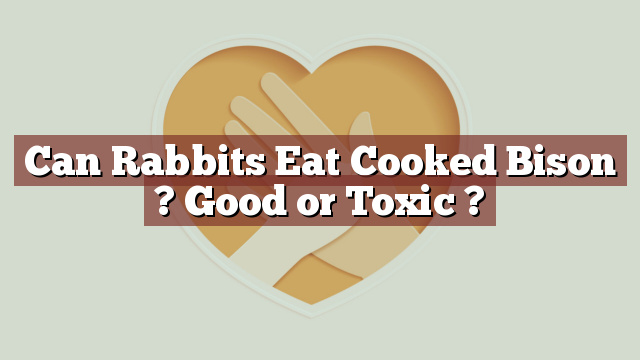 Can Rabbits Eat Cooked Bison ? Good or Toxic ?