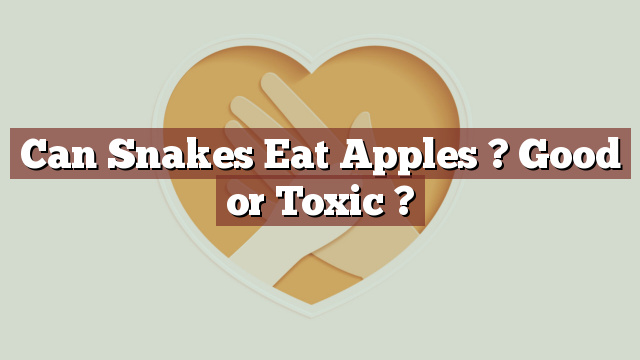 Can Snakes Eat Apples ? Good or Toxic ?