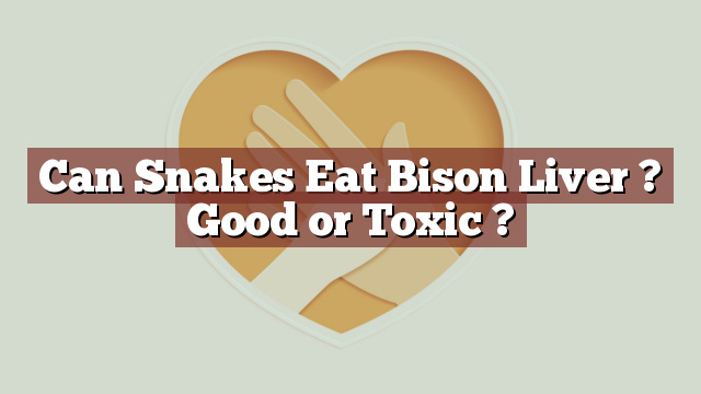 Can Snakes Eat Bison Liver ? Good or Toxic ?