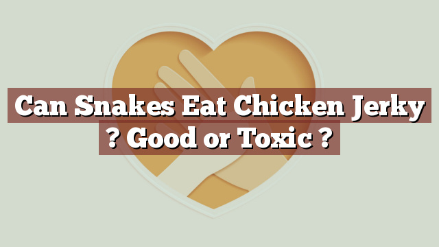 Can Snakes Eat Chicken Jerky ? Good or Toxic ?