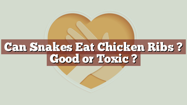 Can Snakes Eat Chicken Ribs ? Good or Toxic ?