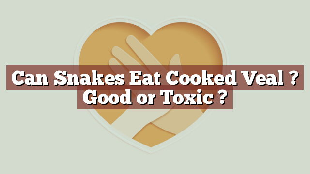 Can Snakes Eat Cooked Veal ? Good or Toxic ?