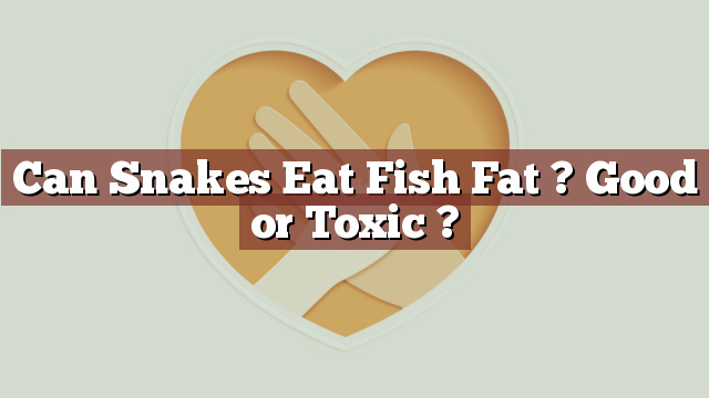 Can Snakes Eat Fish Fat ? Good or Toxic ?