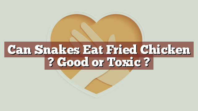 Can Snakes Eat Fried Chicken ? Good or Toxic ?