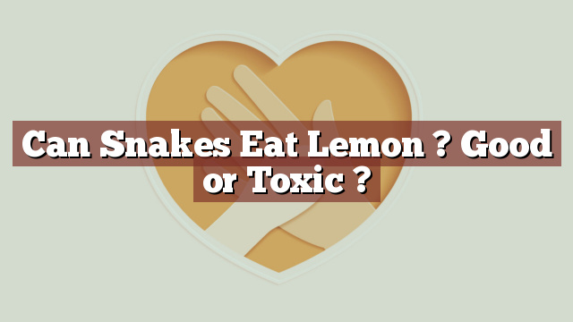 Can Snakes Eat Lemon ? Good or Toxic ?