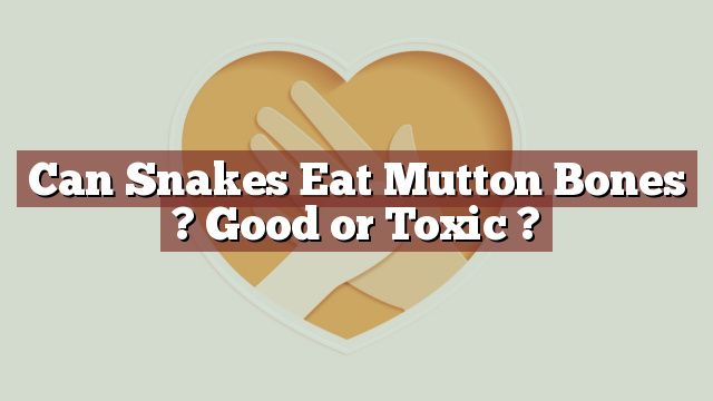 Can Snakes Eat Mutton Bones ? Good or Toxic ?