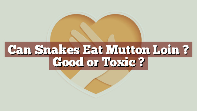 Can Snakes Eat Mutton Loin ? Good or Toxic ?