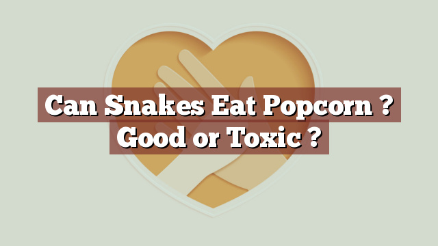 Can Snakes Eat Popcorn ? Good or Toxic ?