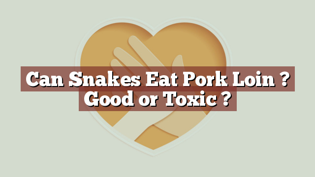 Can Snakes Eat Pork Loin ? Good or Toxic ?
