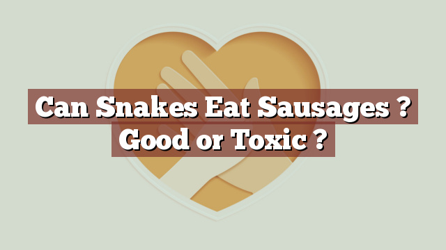 Can Snakes Eat Sausages ? Good or Toxic ?