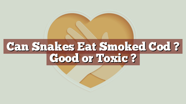 Can Snakes Eat Smoked Cod ? Good or Toxic ?