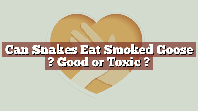 Can Snakes Eat Smoked Goose ? Good or Toxic ?