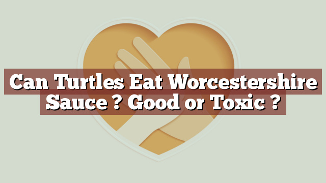 Can Turtles Eat Worcestershire Sauce ? Good or Toxic ?