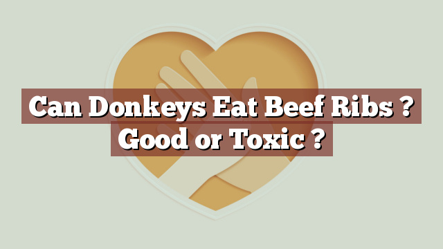 Can Donkeys Eat Beef Ribs ? Good or Toxic ?