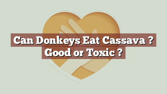 Can Donkeys Eat Cassava ? Good or Toxic ?