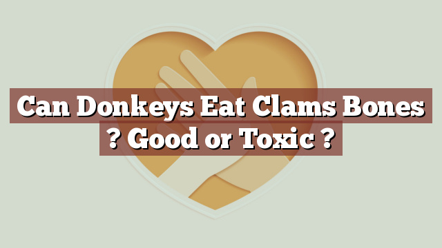 Can Donkeys Eat Clams Bones ? Good or Toxic ?