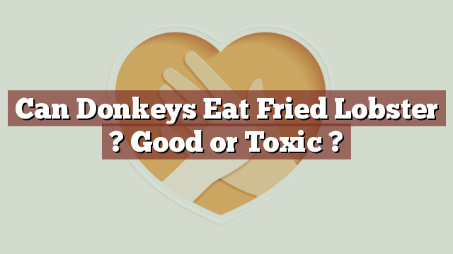 Can Donkeys Eat Fried Lobster ? Good or Toxic ?