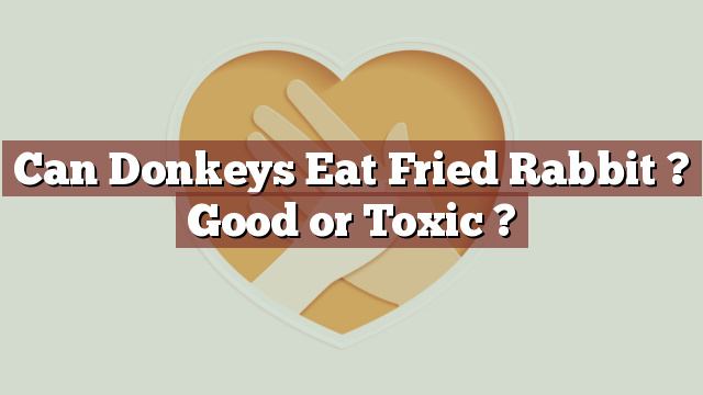 Can Donkeys Eat Fried Rabbit ? Good or Toxic ?
