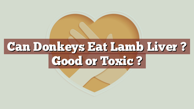 Can Donkeys Eat Lamb Liver ? Good or Toxic ?