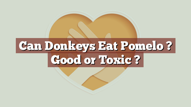 Can Donkeys Eat Pomelo ? Good or Toxic ?