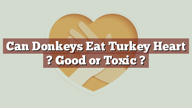 Can Donkeys Eat Turkey Heart ? Good or Toxic ?